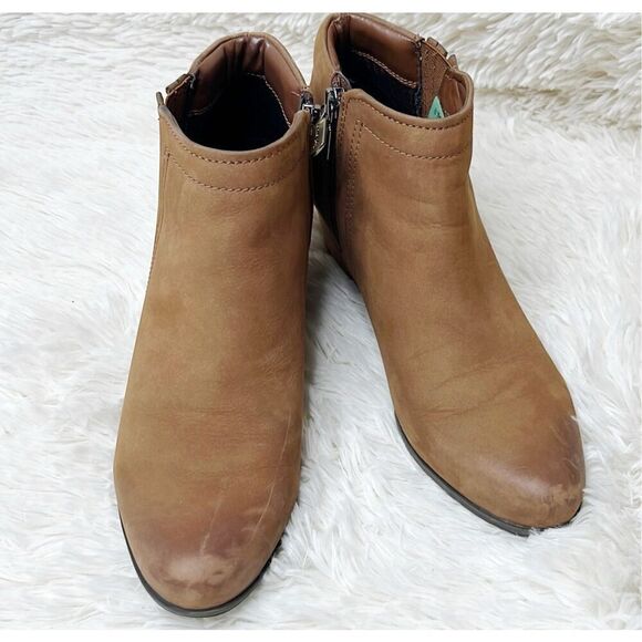 Blondo Villa Leather Ankle Booties Waterproof Brown Size 9M - Picture 1 of 6